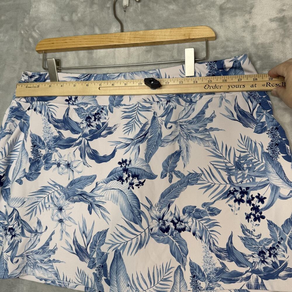 Tommy Bahama Active Skort Womens XL Blue White Tropical Floral Golf Tennis Print - Picture 8 of 10